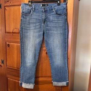 Kut From the Kloth Amy Crop Straight Leg Sz 12